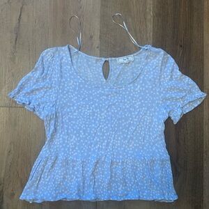 Hippie rose Blue Floral Women's Top